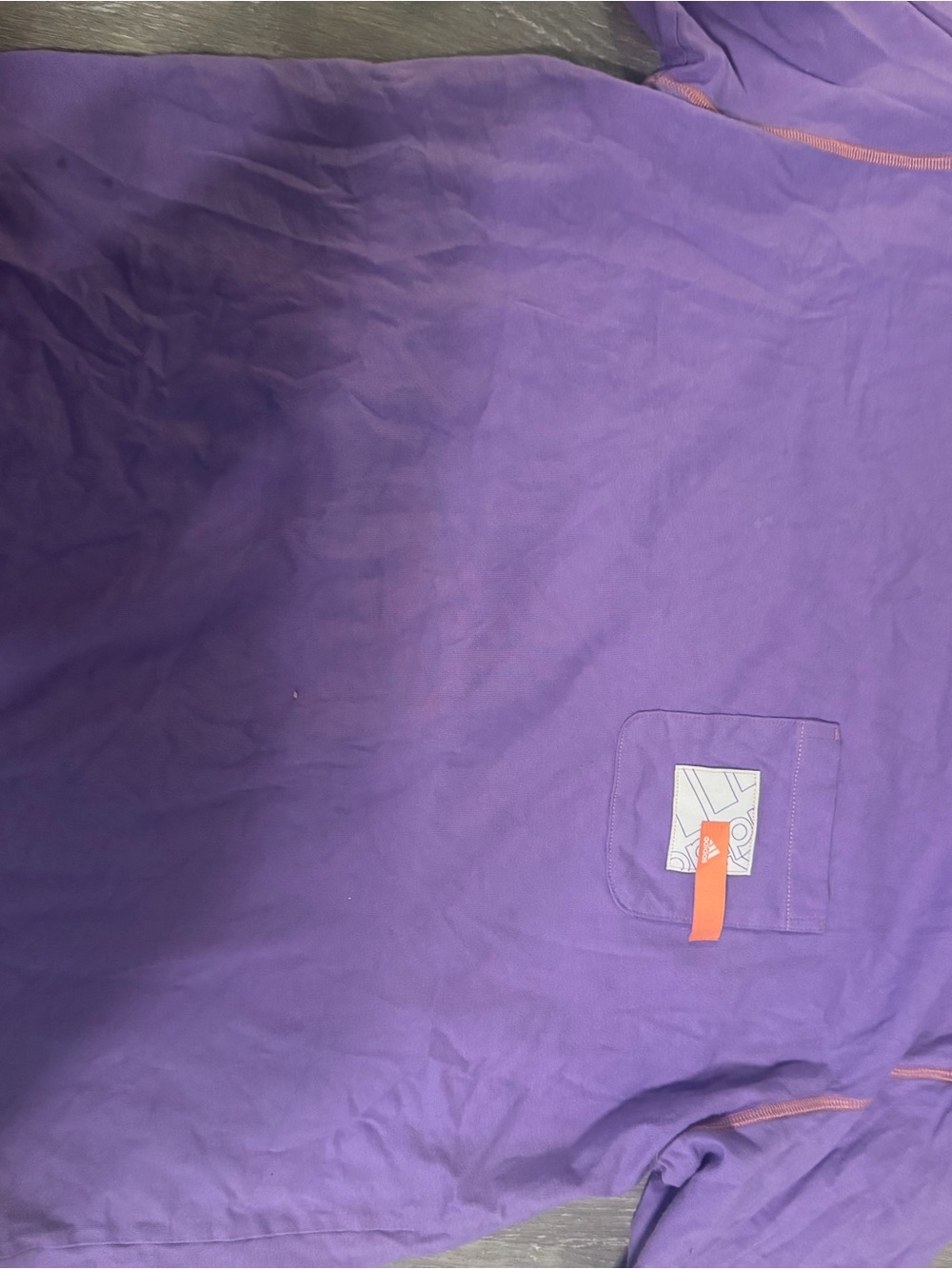 adidas Purple Men’s T-Shirt with Orange Accent